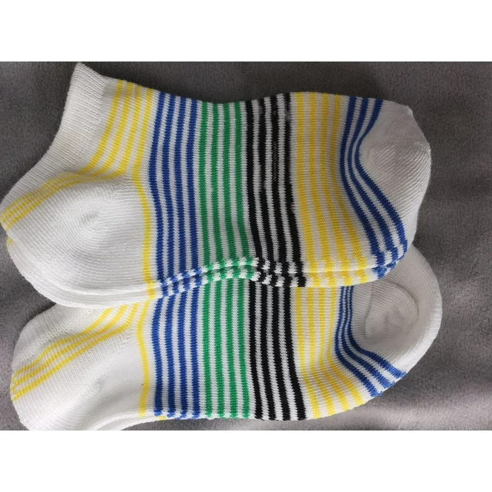 Boy Novelty‎ Dinosaur Striped Polka Dot Blue Gray Socks